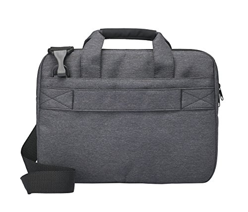 Business-Laptoptasche für 13,3 Zoll Notebook mit Tragegurt und Schlaufe zur Befestigung an Koffer, Trolley-Handgepäck (Modell: Cannes, schwarz) - 2