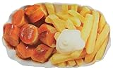 Close Up Currywurst & Pommes Kissen (30x 50cm)