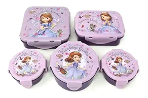 H M International Disney & Marvel Characters Air-tight BPA-free Multi-Purpose Snack Box Container - Set of 4