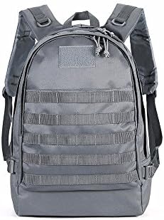 TOMOO PUBG Level 3 Backpack 35L Tactical Military MOLLE Assault Backpack Pack Waterproof Bag Rucksack Sport Outdoor Gear For Hunting Camping Trekking with USB Charging (gray)