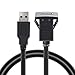 Produktbild 1m Single Port USB3.0 A Male to USB3.0 A Female Car Flush Mount Cable Car Van Dashboard Flush Mount Dual USB Socket-Black 1M
