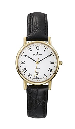 Dugena Damen-Armbanduhr Elegant Analog Quarz Leder 4460366