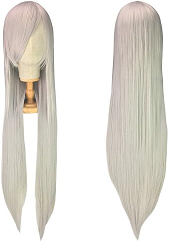 Sevada Long Straight Anime Cosplay Wig With Fringe, Heat-Resistant Synthetic Fibre Hair + Hair Net for Carnival Halloween Party Fancy Dress