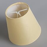 QAZQA Leinen Klemmschirm 12cm rund SC leinen creme , Rund konisch Klemmschirm - 4
