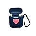 Produktbild Wawer Cute Silikon-Schutzhülle Cover Schlüsselanhänger Tasche Haut für Airpods Kopfhörer (Blau)
