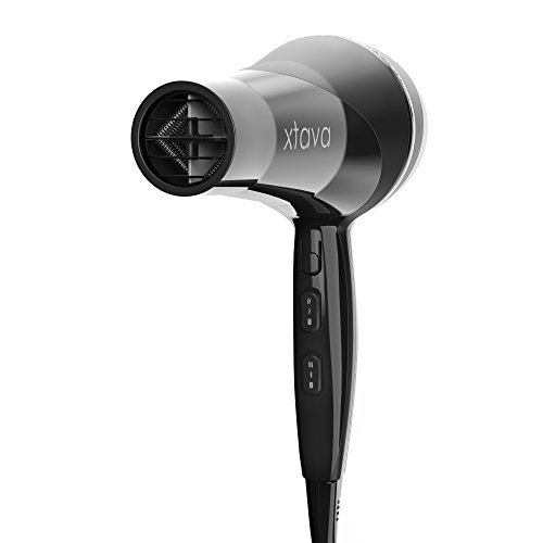 xtava Allure 2200W Professioneller Ionisch-keramischer Haartrockner – Bringen Sie den Salon zu Ihnen nach Hause mit diesem leistungsstarken und präzisen Haartrockner – 2 Geschwindigkeitsstufen – 3 Heizstufen (Schwarz) - 3