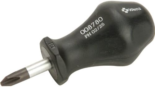 Advanced Wera Professional Range Kraftform PH2 x 25mm Phillips Stubby Screwdriver [Pack of 1] --