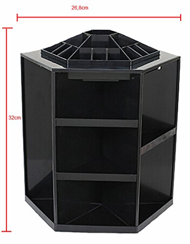 Bereits montiert 1x 360° drehender Kosmetik Organizer schwarz neu (Rechnung mit Mwst.) - 3