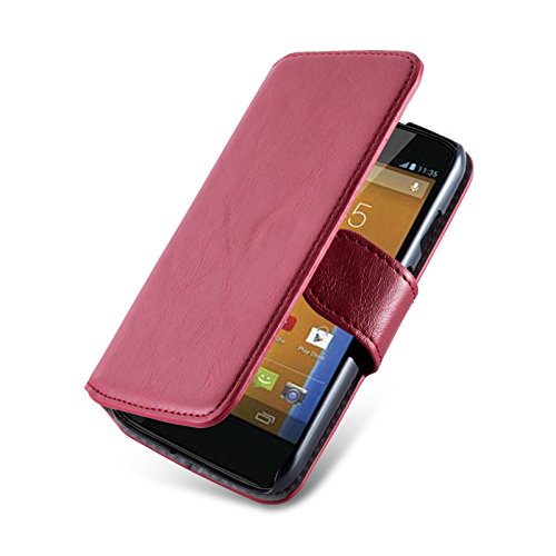   Motorola Moto G  1   Generaci  n  Case   - Funda De Piel JammyLizard Retro Wallet Cover Tipo Cartera  ROJO