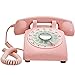 Produktbild SJIADHJ Retro Telefon, Drehscheibe Wählen Festnetz, Retro Classic Home Office Dekoration Telefon, Für Wohnzimmer (Farbe : Pink)