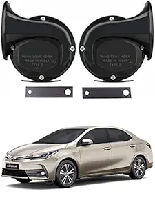 EIAC Universal Windtone Jalwa Horn (2 and 4 wheelers), Black color, Heavy plastic body, Set of 2, 12V voltage For Altis Universal For All Models
