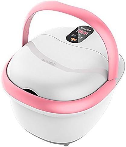 XUAN Pink Foot Bath With Water Heater (Four Non-Automatic Massage Rollers, Two Gushing Holes) , Pink