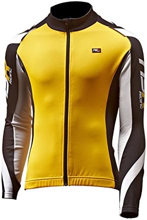 NSR Men's Thunder Long Sleeve Jersey, Yellow, X-Large