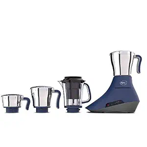 Pigeon by Stovekraft Feather Mixer Grinder with Touch Panel 3 Jars and 1 Juicer Jar, 1000 Watts. India's First Touch Panel Mixer Grinder, Soft Touch Blue