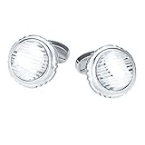 Diese Paar Manschettenknöpfe bestehen hauptsächlich aus Messing und Glas;