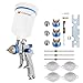 Produktbild Voilamart Farbsprühsystem HVLP Lackierpistole Spritzpistole Farbspritzpistole Sprühpistole Kit mit 600CC Farbbehälter 3x Düsensatz 4x Mundschutz