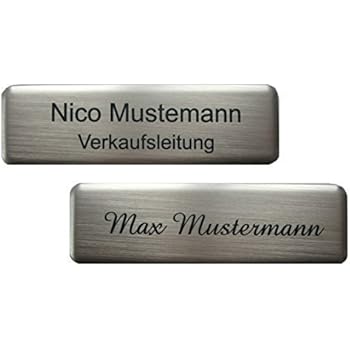 Schmalz Werbeservice Kunststoff Namensschild mit facettiertem Rand incl