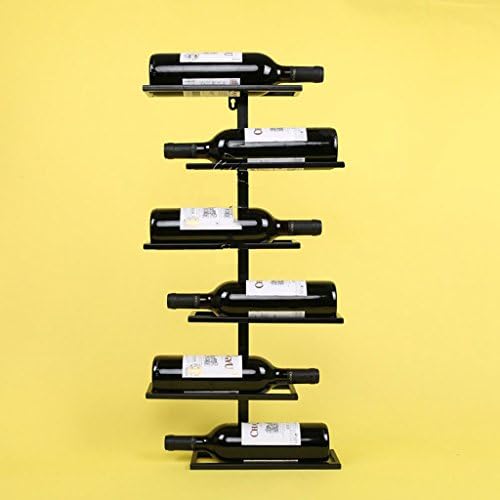 wine holder Red Wine Rack Iron Wine Rack Wall Wine Rack Wall Racking Wine Bar Wine Rack Wall Wine Rack Creative Waffle Iron Wines Wine Racks (Color : BLACK, Size : 35 * 65cm)