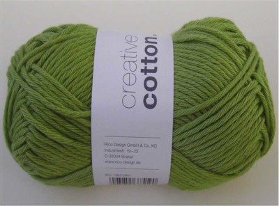 50 g Creative Cotton Aran Häkelgarn Baumwolle 85 m Lauflänge/Knäuel (Fb. 41 pistazie)