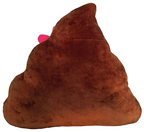 Emoji Kissen Großer Kopfkissen 3 Stück Set, Emoticn Weiche Gefüllte Plüschkissen Farben – Kackbraun, rosafarbige Prinzessin, Regenbogen (Groß Emoji 33cm) - 7