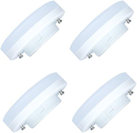 4X7W GX53 LED Bulb Warm White 3000K CFL Replacement GX53 LED Disc Light Bulb for Under Kitchen Cabinet, Wardrobe, Closet, Showcase Lighting