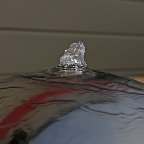 48cm großer Edelstahl Kugelbrunnen Springbrunnen ESB5 poliert mit LED Beleuchtung für den Außenbereich Gartenbrunnen - 4