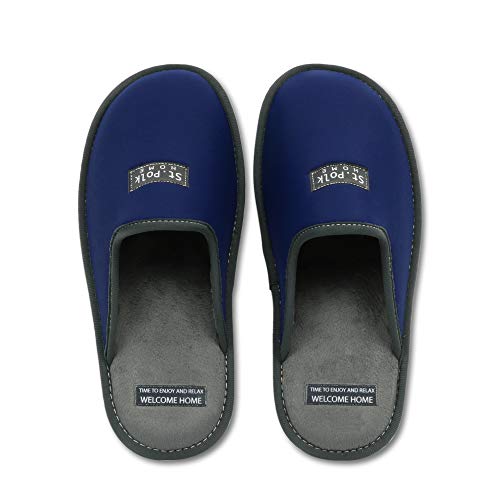 Zapatillas de Estar por casa Hombre/Mujer. Slippers para Verano e Invierno/Pantuflas cómodas, Resistentes, Transpirables y de Interior Suave. Suela de Goma Antideslizante (42 EU, Azul)