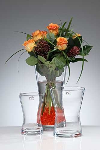 Glasvase Pos klar konkav 17 cm Ø 11 cm hot cut von Sandra Rich - 2