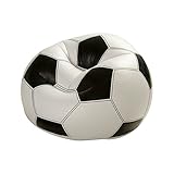 puff balon futbol barato Fabricado con vinilo resistente y con una forma redondeada para una mayor comodidad.