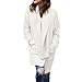 Produktbild IMJONO Damen Lose Asymmetrisch Sweatshirt Pullover Bluse Oberteile Oversized Tops T-Shirt(EU-40/CN-XL,Beige)