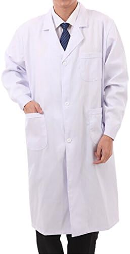 Partiss Unisex White Labcoat, L, Men White