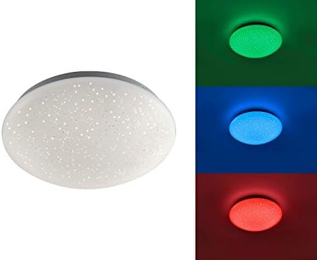 RGB LED ceiling light starlit sky optics lighting remote flicker lamp Leuchten Direkt 14241-16