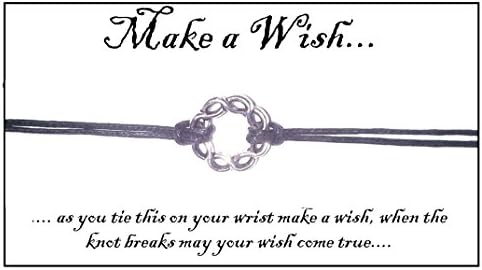 Juicy Jewellery Silver Forever Friends Friendship Charm Wish Bracelet On Gift Card Black