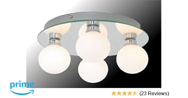 Marco Tielle Hollywood Globe 4 Light Bathroom Mirrored Ceiling