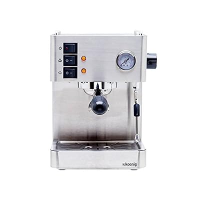 H.Koenig EXP530 Machine Expresso Professionnelle en acier inoxydable 22,5 x 28 x 32,5 cm