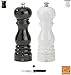 Produktbild Peugeot Set Paris Pfeffermühle + Salzmühle USelect Schwarz/Weiß lackiert 18 cm + Edelstahlstyling Universalmesser Geschenkset