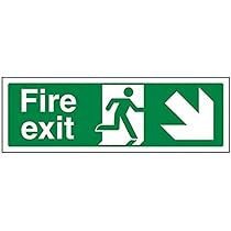 Kit di 30 cartelli di uscita antincendio (freccia destra, sinistra, su, giù), uscita antincendio Keep Clear, porta tagliafuoco Keep Shut, 30 x 10 cm, autoadesivo conforme alla norma EN ISO 7010