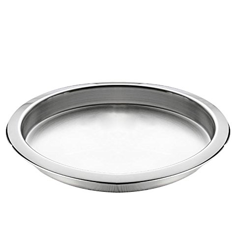 Esmeyer 307-009 Edelstahltablett VENGA, rund Durchmesser 35 cm, Höhe 3 cm, Oberfläche matt, Rand hochglanzpoliert.