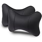 Auto Vehicle Neck Pillow Orthopedic Travel 2 Pieces Black