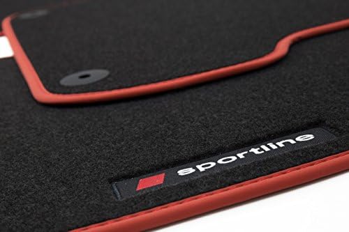 teileplus24 PV101 Sportline floor mats with edging and lettering (only for left hand drive)