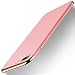 Produktbild Humixx iPhone 8 Plus Hülle,iPhone 7 Plus Hülle, Hybrid 3 in 1 Luxuriöse [Electroplate] Metall Textur Handyhülle Ultra Dünn Harter Plastik Schützender Hülle für iPhone 8 Plus/7 Plus (Rosa)