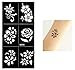 STENCILS TEMPLATE TATTOO Butterfly Flower Bird Designs Set of 2 Sheet - single use S254 255 - suitable for Henna Tattoo Glitter Tattoo and Airbrush Tattoo