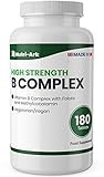 High Strength Vitamin B Complex, 180 Tablets, with Methylcobalamin 100mcg and Folic Acid as Folate 200mcg, Suitable for Vegetarians & Vegans