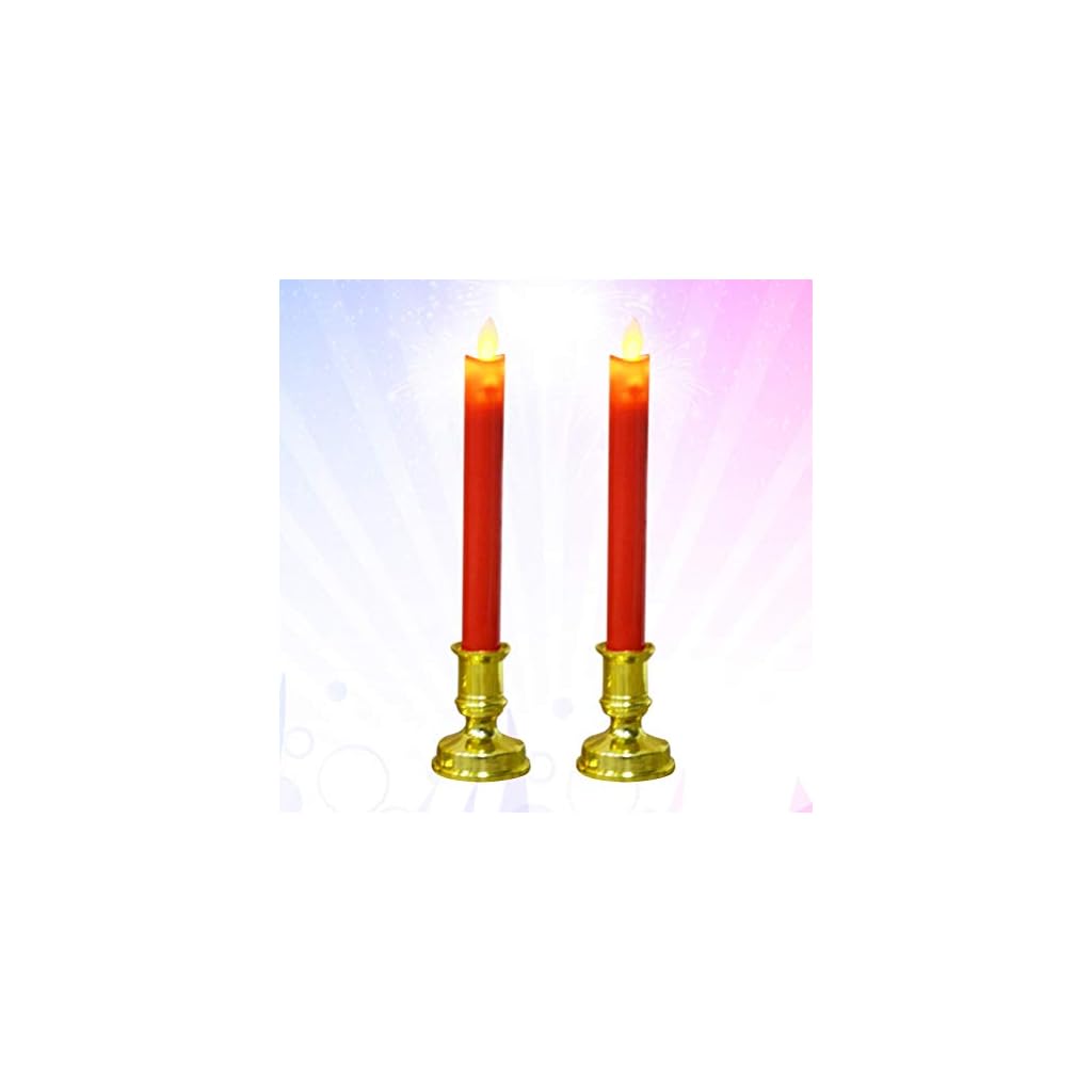 Uonlytech Flameless Candles Electric LED Candle Lamp with Candleholder