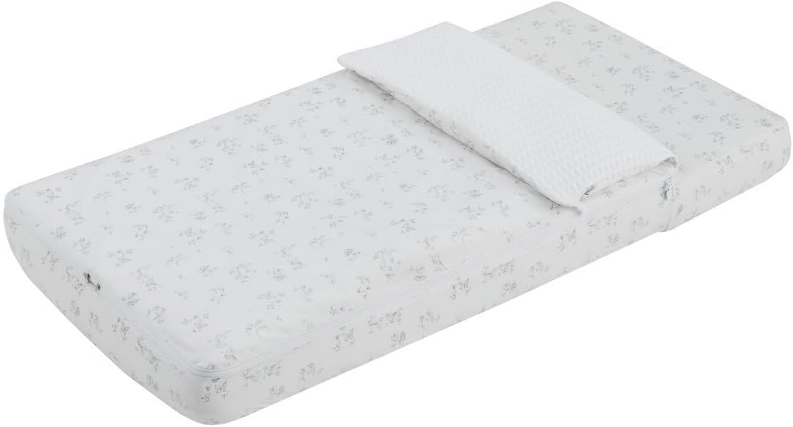 Cambrass - Saco Cuna nórdico con Cremallera - Ropa de Cuna Ajustable con Gomas - Saco de Dormir bebé desenfundable Sirve Tanto para Verano como para Invierno - Merlo crudo 60x120x3 cm