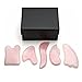 Produktbild CrystalTears 5pcs Gua Sha Massage Werkzeug Natural Rosenquarz Guasha Massager Massage Brett für SPA Akupunktur Therapie