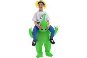 ZAJCI Gonflable Costume Vert Alien ET Costumes Gonflable Déguisements Costumes Vêtements fête pour Adulte - Dinosaur Costume Sumo Gonflables de de Noël Carnaval d'halloween