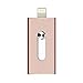 Produktbild Pawaca USB-Stick 128GB Portable iPad Memory Stick Schnelle Geschwindigkeit OTG U Disk für IOS Android PC Laptops 3 in 1 Speicher Erweiterung Triple Port USB 2.0(Rosé Gold)