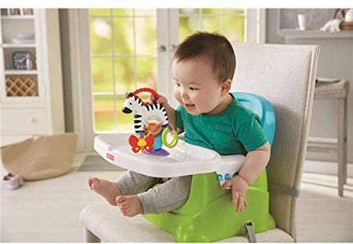 Fisher-Price Mon zèbre d'activités jouet d'éveil bébé sur ventouse, anneaux, papillon suspendu, textures et sons de hochets, dès 3 mois, FGJ11 – Image 6