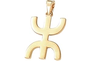 LINE.BIJOUX Pendentif "croix Berbère"plaqué or 750/000 garanti